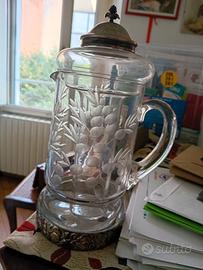 brocca per liquore o decanter in cristallo molato