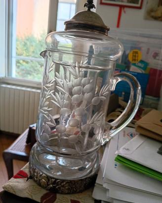 brocca per liquore o decanter in cristallo molato