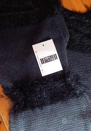 Sciarpa Enrico Coveri nero grigio NEW lana