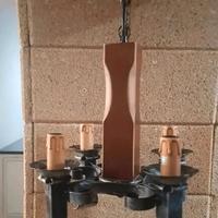 lampadario in ferro battuto