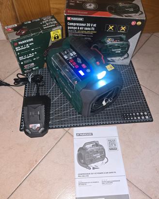 pompa d'aria e Compressore parkside + batteria e c