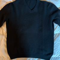 Maglione lana nero scollo V