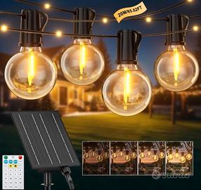 Catena Luminosa Esterno Solare Giardino 20M 25+1