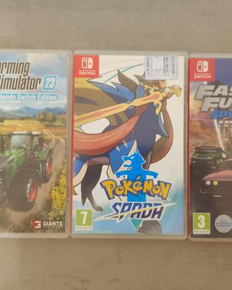tre giochi Nintendo switch usati