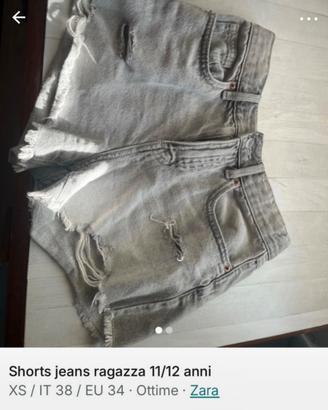 Shorts 11/12 anni zara