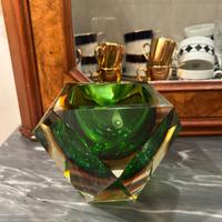 POSACENERE SFACCETTATO VETRO SOMMERSO VERDE -GIALL