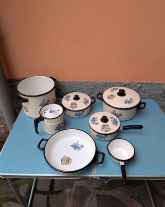 Set pentole smaltate LEONIA Western nuove