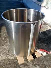 Bidone serbatoio acciaio inox 100 lt