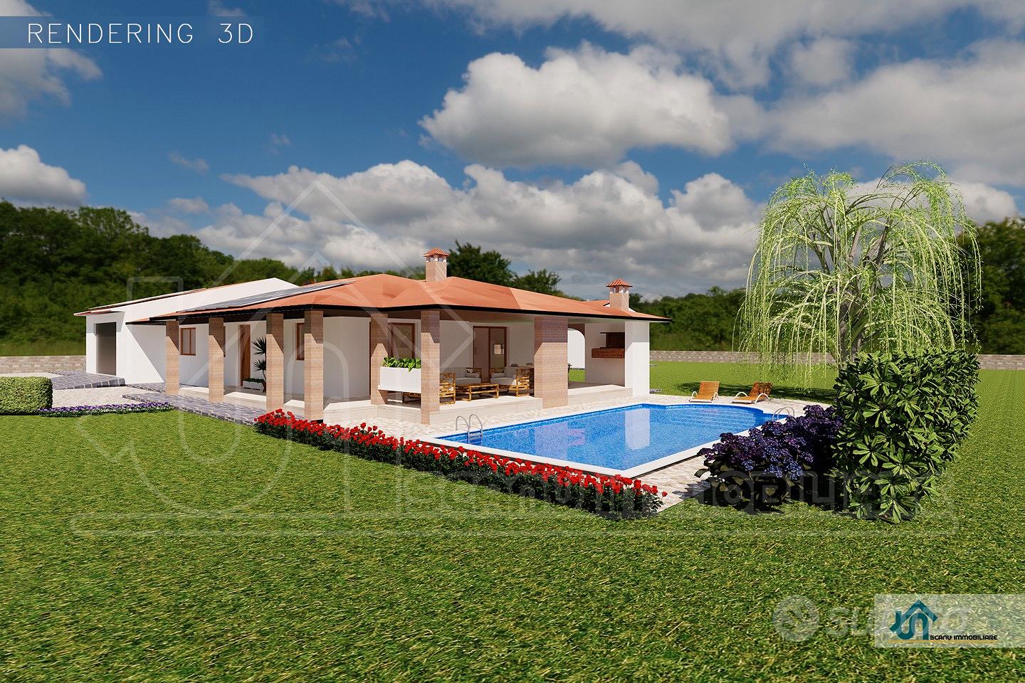 Terreno con progetto per villa con piscina - Vista 3