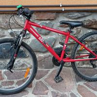 Bici MTB ROCKRIDER 5.1rossa 24''