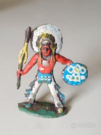 Soldatino Indiano Capo Sioux Lakota lancia Landi