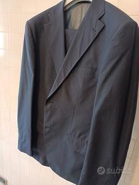 Vestito tg 54 blu gessato come Nuovo 