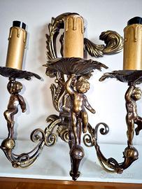 Applique ottone a tre bracci