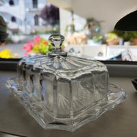 antica burriera in cristallo anni '50/'60