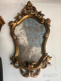 Vecchia specchiera oro  metà 900