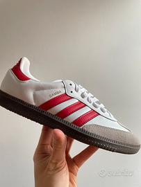 Adidas samba clearance bianche rosse