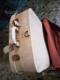 Set di due valige cuoio chiaro