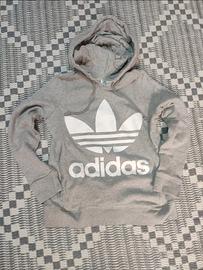 Felpa cappuccio Adidas Originals Trefoil grigia S