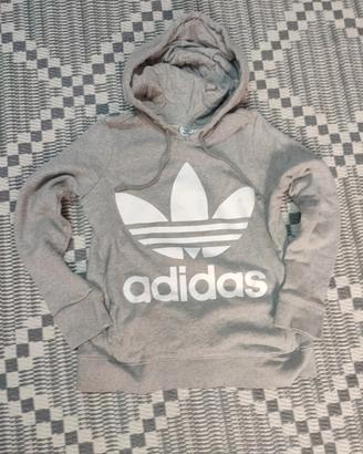 Felpa cappuccio Adidas Originals Trefoil grigia S