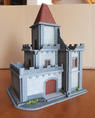 Castello medievale 1:87 per plastico ferroviario
