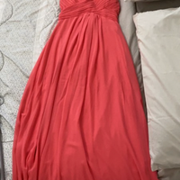 Abito lungo corallo