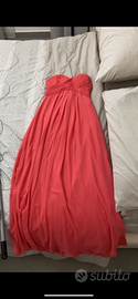 Abito lungo corallo