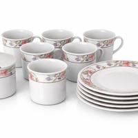 Servizio da tè in porcellana floreale completo – 6