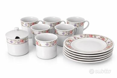 Servizio da tè in porcellana floreale completo – 6