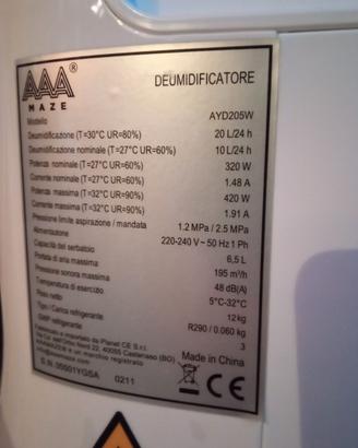Deumidificatore