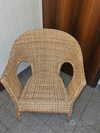Poltrona in rattan