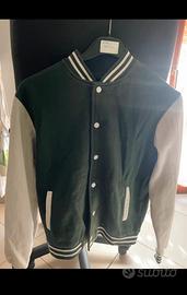 felpa stile college verde