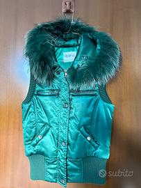 Giubbino smanicato verde