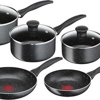 Tefal Set di pentole e padelle in pietra, antiader