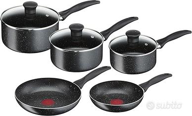 Tefal Set di pentole e padelle in pietra, antiader