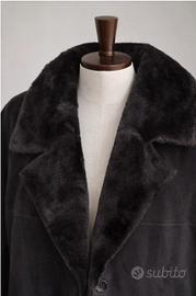 Cappotto lungo effetto montone-interno pelliccia