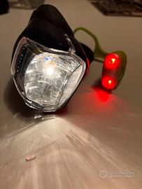 Kit Set Faro Luce Bicicletta Anteriore Posteriore