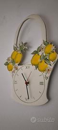 Orologio da cucina cesta di limoni