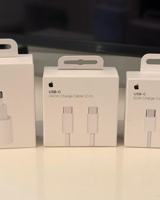 Kit alimentatore + cavi ricarica Apple NUOVI