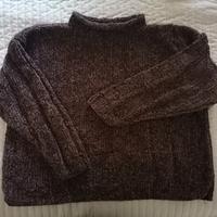 Maglia corta in lana di ciniglia unisex L