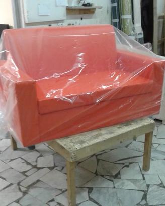 Divano arancio, divanetto made in italy