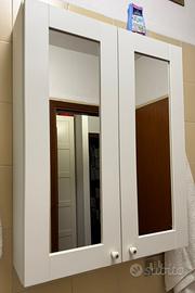 Mobile bagno pensile con doppio specchio – 60×75cm