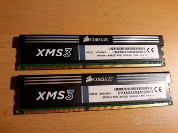 RAM Corsair xms3 DDR3 8Gb (2×4Gb) 1600MHz