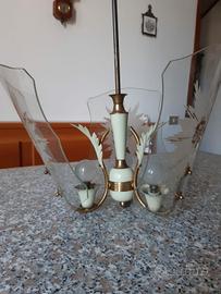 Lampadario autentico anni 20 decorato tutto a mano