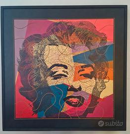 Ugo Nespolo serigrafia su legno intagliato