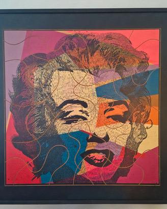 Ugo Nespolo serigrafia su legno intagliato