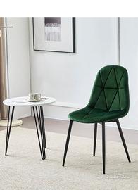 Sedie velluto verde