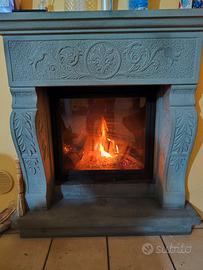 rivestimento camino in pietra serena