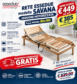 Rete motorizzata Essedue Savana 80x190 NUOVA