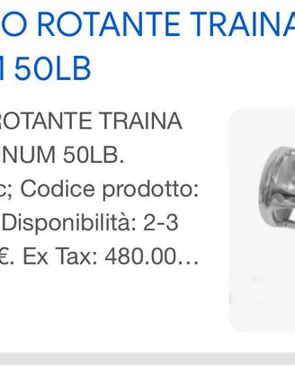 Mulinello rotante vastar ( colmic) 50lb