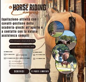 Campus estivo equitazione
